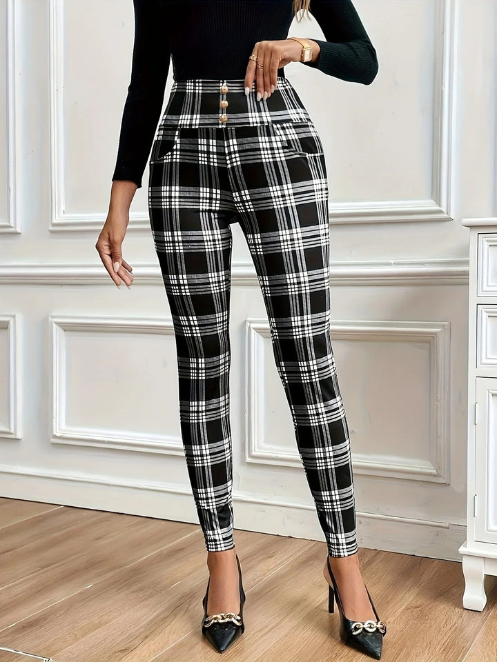 Madison High-Waist Plaid Legging