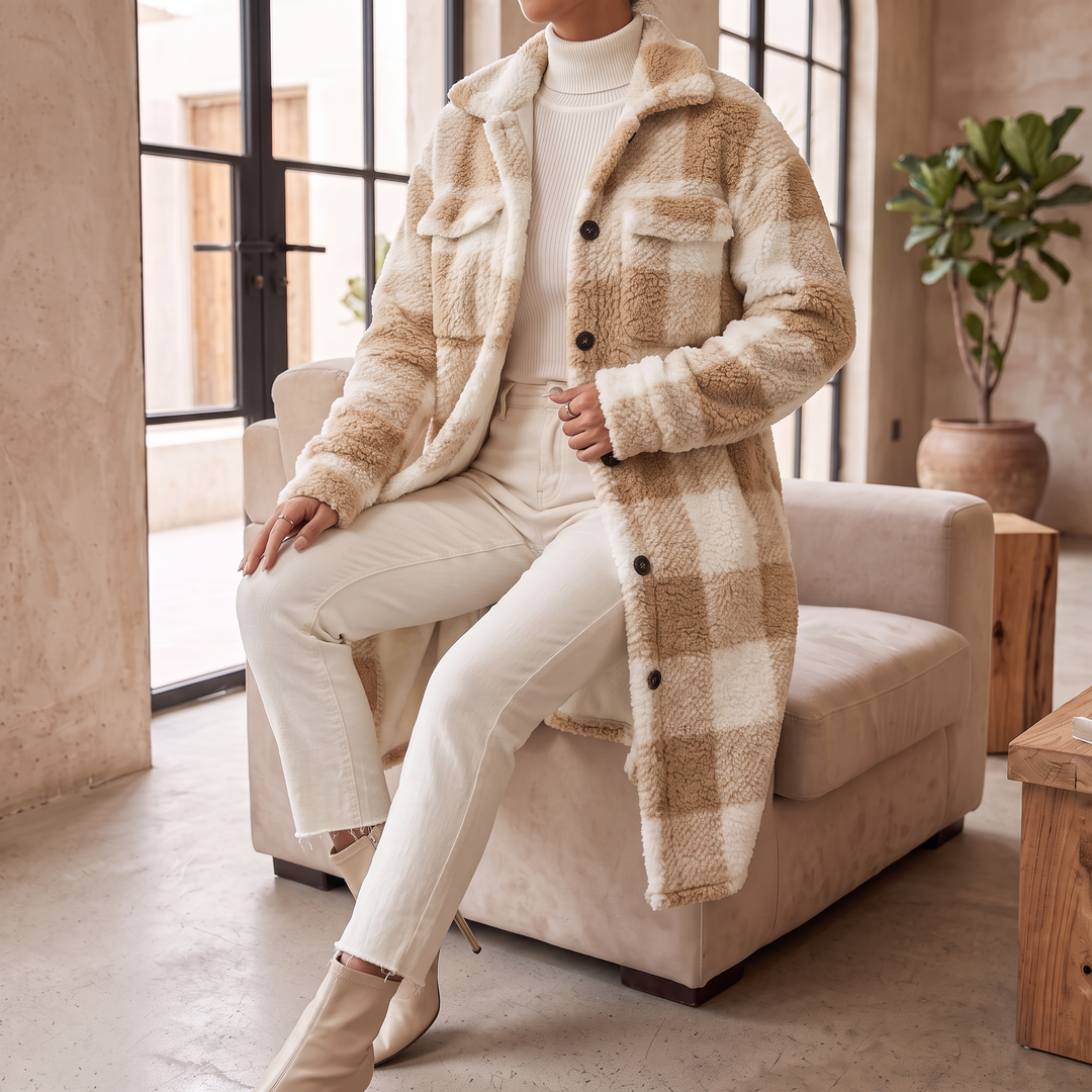 Sienna Plaid Sherpa Coat