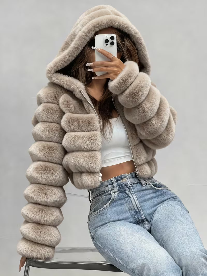 Luxurious Serene Faux Fur Coat