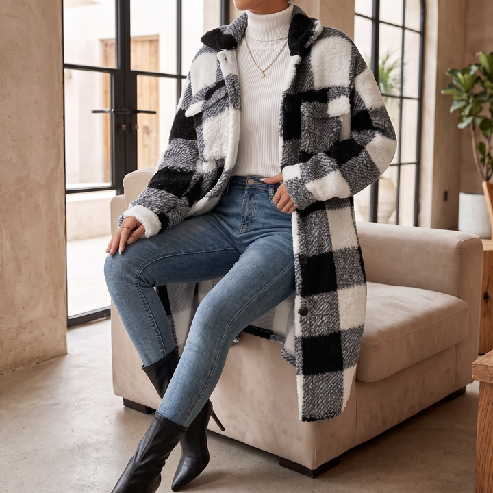 Sienna Plaid Sherpa Coat