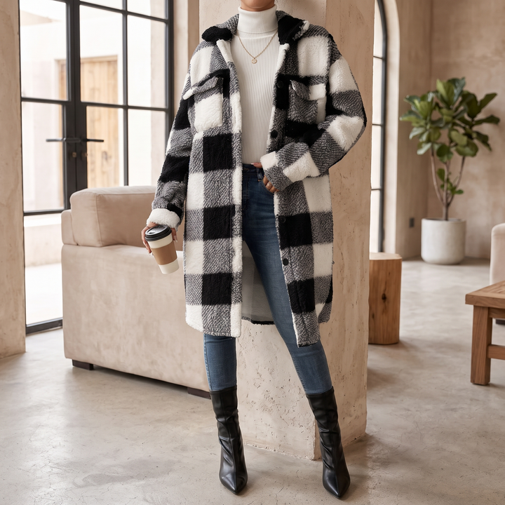Sienna Plaid Sherpa Coat