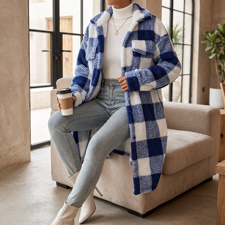 Sienna Plaid Sherpa Coat