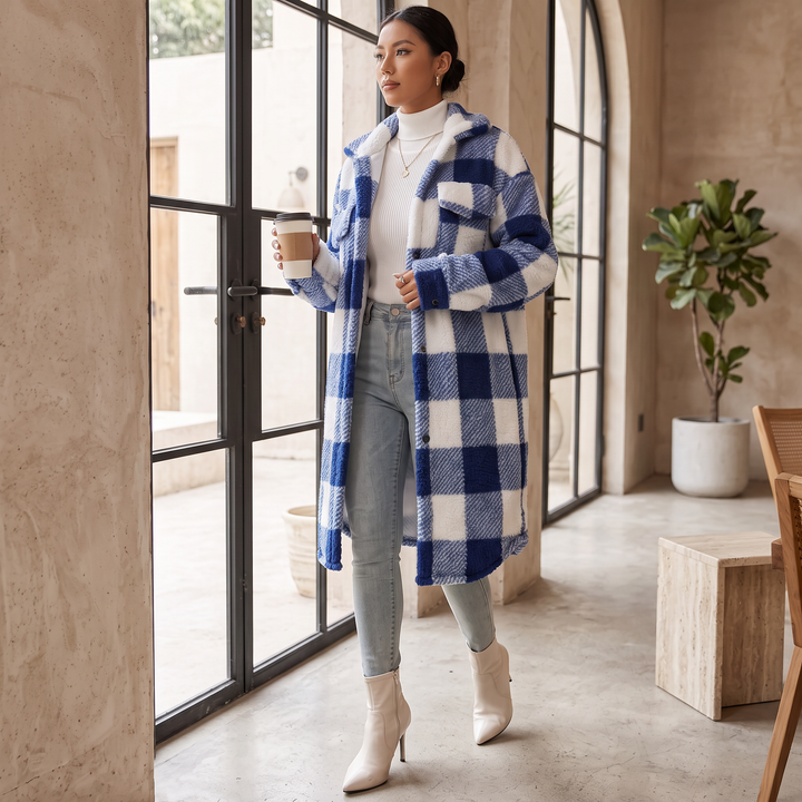Sienna Plaid Sherpa Coat