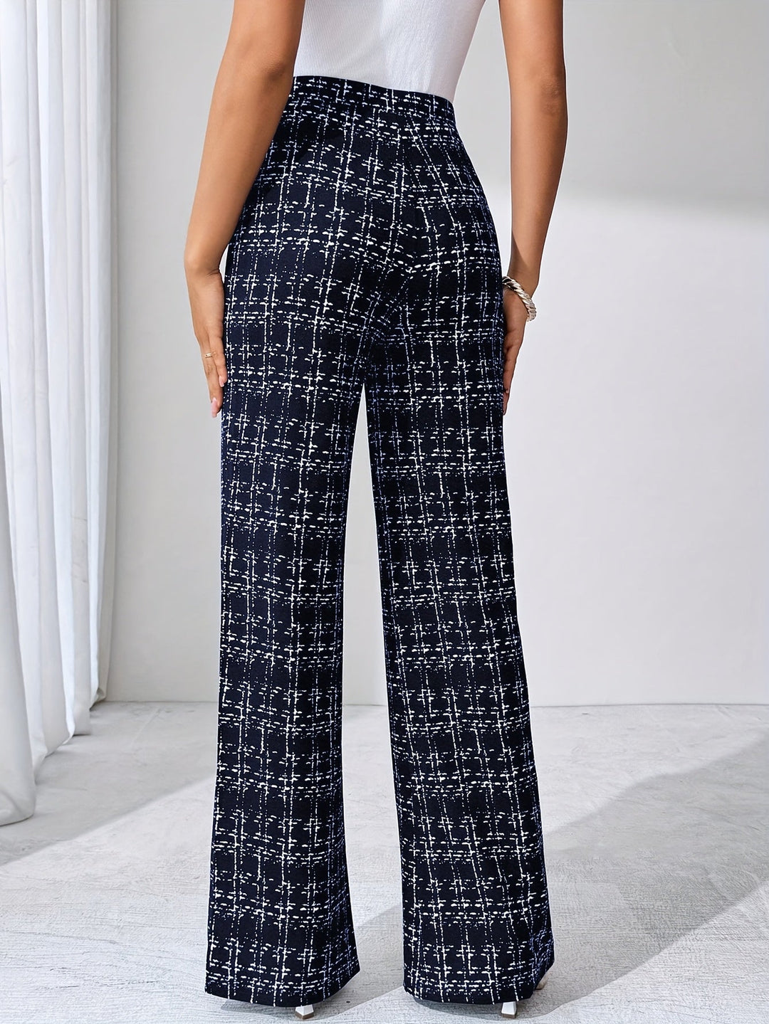 Olivia Tweed Plaid Flare Pant