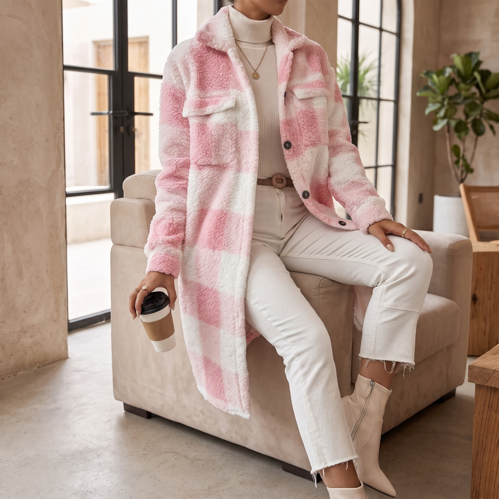 Sienna Plaid Sherpa Coat