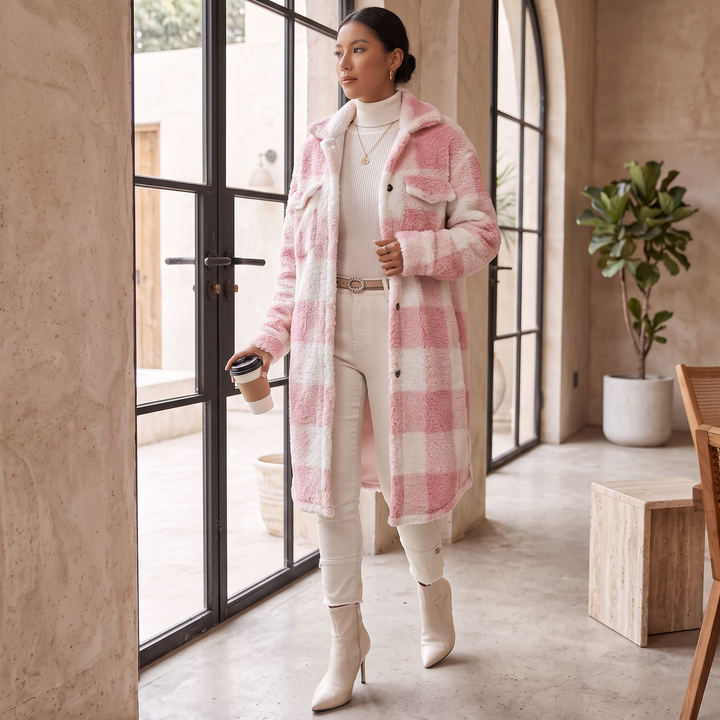 Sienna Plaid Sherpa Coat