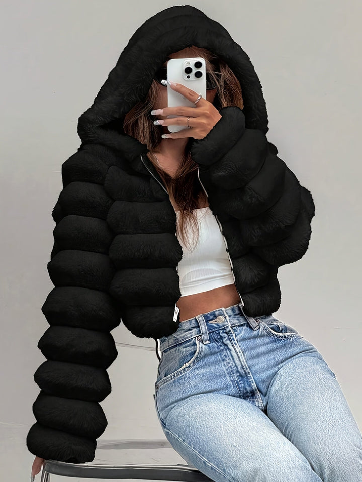 Luxurious Serene Faux Fur Coat
