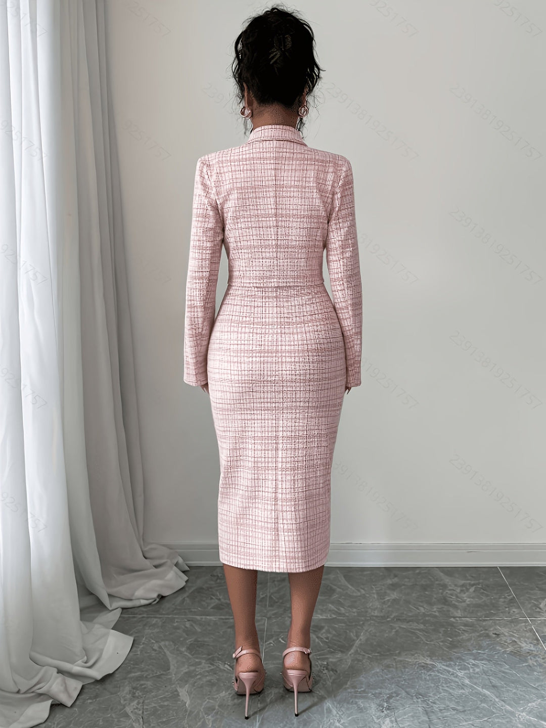 Beverly Chic Plaid Tweed Two-Piece Set