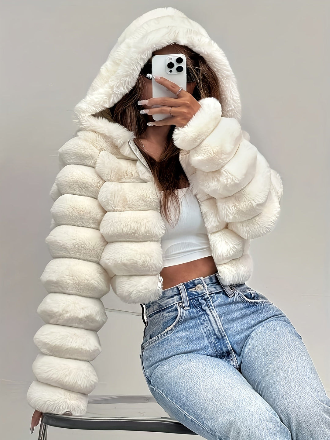 Luxurious Serene Faux Fur Coat