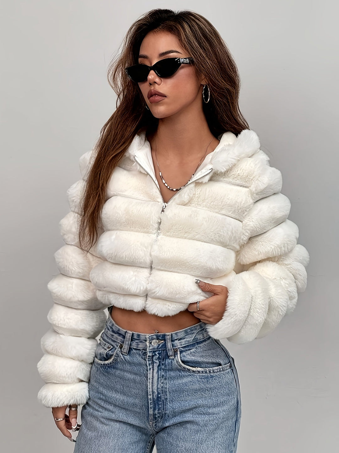 Luxurious Serene Faux Fur Coat