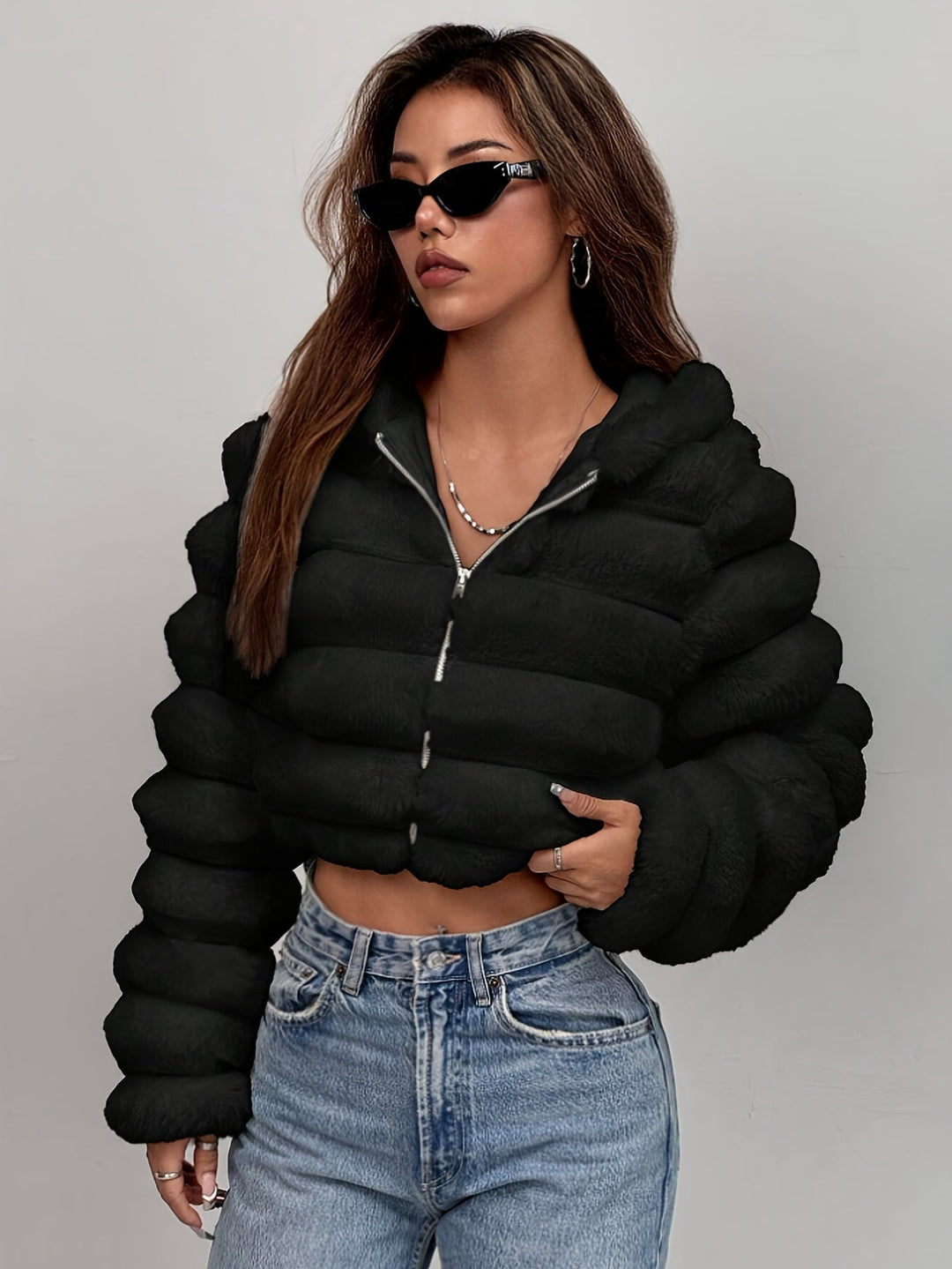 Luxurious Serene Faux Fur Coat